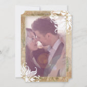 ミレニアルピンク ローズゴールド フォト ウェディング 招待状 (裏面)