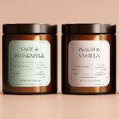 ミレニアルミニマルピンク赤面キャンドルラベル スクエアシール