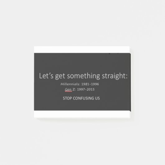 ミレニアル世代とジェネレーションZ ポストイット (正面)