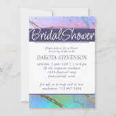 ミレニアル大理石 |よくはしゃぐグラデーションブライダルシャワー 招待状 (正面)