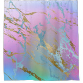 ミレニアル大理石 |レインボーよくはしゃぐパステルグラデーション シャワーカーテン (正面)