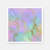 ミレニアル大理石 |レインボーよくはしゃぐパステルグラデーション スタンダードカクテルナプキン (正面)