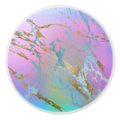 ミレニアル大理石 |レインボーよくはしゃぐパステルグラデーション セラミックノブ (正面)