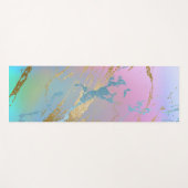 ミレニアル大理石 |レインボーよくはしゃぐパステルグラデーション ヨガマット (正面(横))