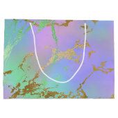 ミレニアル大理石 |レインボーよくはしゃぐパステルグラデーション ラージペーパーバッグ (裏面)