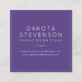 ミレニアル大理石 |レインボーパステルグラデーションブランディング スクエア名刺 (裏面)