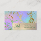 ミレニアル大理石 |レインボーパステルグラデーションブランディング 名刺 (正面)