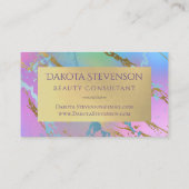 ミレニアル大理石 |レインボーパステルグラデーションブランディング 名刺 (裏面)
