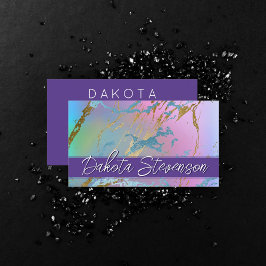 ミレニアル大理石 |レインボーパステルグラデーションブランディング 名刺