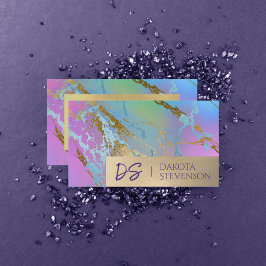 ミレニアル大理石 |レインボーパステルグラデーションブランディング 名刺