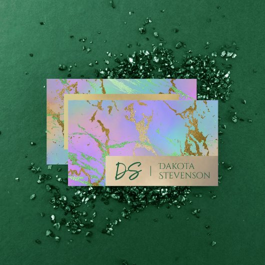 ミレニアル大理石 |レインボーパステルグラデーションブランディング 名刺