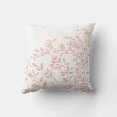 ミレニアル淡い色のピンクアンドパステルコーラルフローラ クッション (裏面)