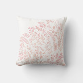 ミレニアル淡い色のピンクアンドパステルコーラルフローラ クッション (正面)