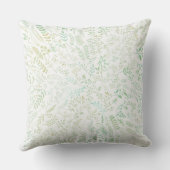 ミレニアル淡い色のピンクファーンパステルコーラルフローラThro クッション (裏面)