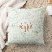 ミレニアル淡い色のピンクファーンパステルコーラルフローラThro クッション (ブランケット)