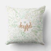 ミレニアル淡い色のピンクファーンパステルコーラルフローラThro クッション (正面)