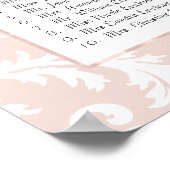 ミレニアル・ピンクあなたの写真結婚のシーティングチャート ポスター (角)