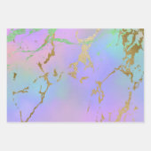 ミレニアル マーブル | 遊び心あふれるレインボーパステルオンブル ラッピングペーパーシート (正面2)