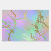 ミレニアル マーブル | 遊び心あふれるレインボーパステルオンブル ラッピングペーパーシート (正面)
