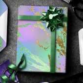 ミレニアル マーブル | 遊び心あふれるレインボーパステルオンブル ラッピングペーパー