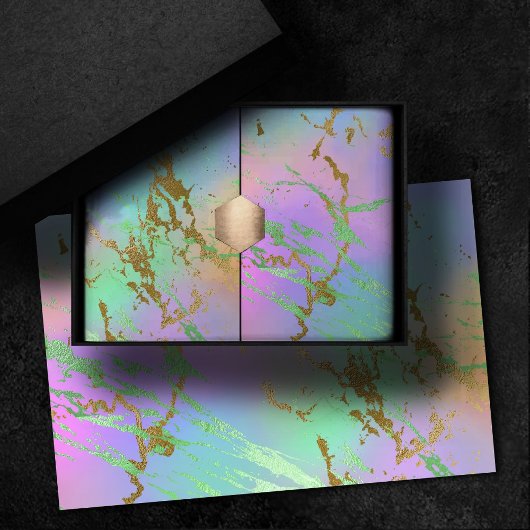 ミレニアル マーブル | 遊び心あふれるレインボーパステルオンブル 薄葉紙