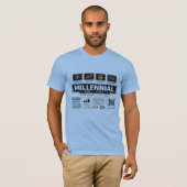 ミレニアル 1981–1996 メンズTシャツ Tシャツ (正面フル)