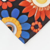 ミレフィ鮮やかオリのパエレガントターン フリースブランケット (角)