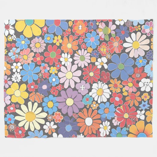 ミレフィ鮮やかオリのパエレガントターン フリースブランケット (正面(横))