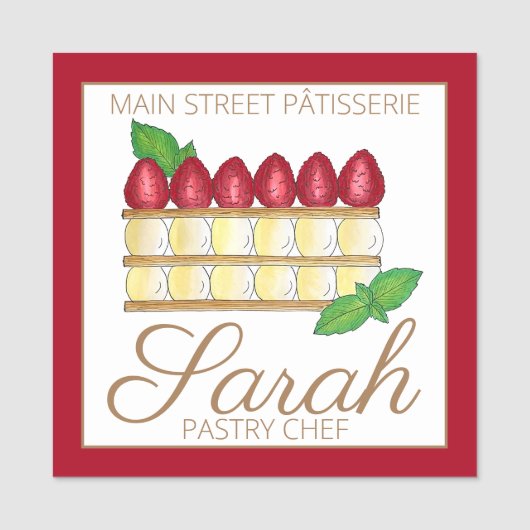 ミレフイユパティシフランスのーシェフベーカリーパティッセリエ 名札 (正面)