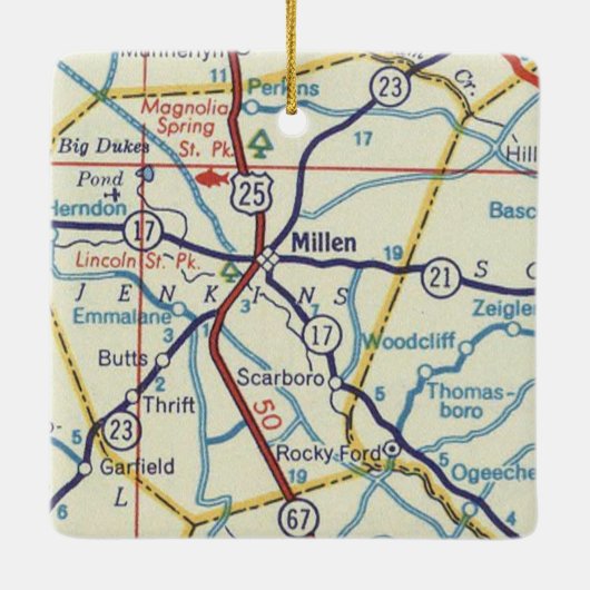 ミレンGAヴィンテージマップ セラミックオーナメント (裏面)