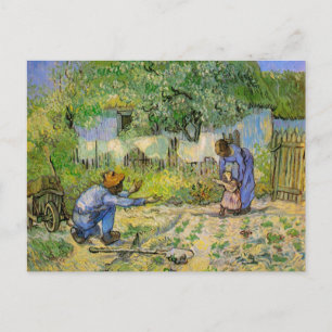 ミレーに倣った第一歩 (Vincent van Goghによる) ポストカード