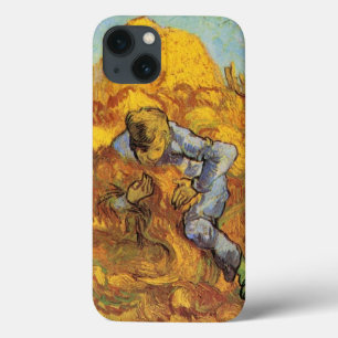 ミレー作「麦束を縛る人」ヴィンセント・ヴァン・ゴッホによる iPhone 13ケース