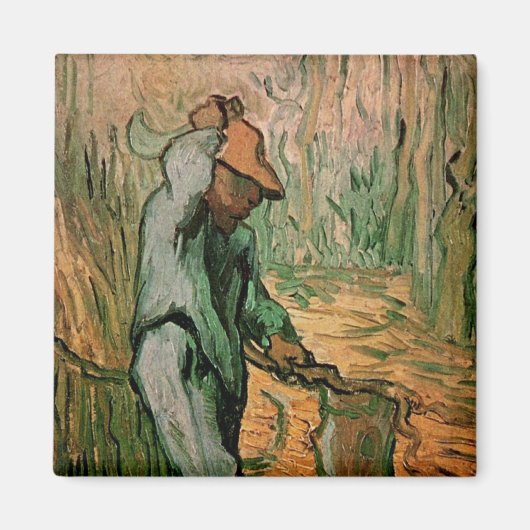 ミレー「木こり」より (Vincent van Gogh) マグネット (正面)