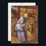 ミレー「羊飼い」より (Vincent van Goghによる)<br><div class="desc">ヴィンセント・ヴァン・ゴッホによる「羊飼い (ミレー作)」は、ポスト印象派の日常風景を描いた古美術絵画で、農場で羊を刈る農民を描いている。

画家について:
ヴィンセント・ウィレム・ヴァン・ゴッホは、荒々しい美しさ、感情的な誠実さ、鮮やかな色彩で知られるポスト印象派の画家である。</div>