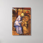 ミレー「羊飼い」より (Vincent van Goghによる) キャンバスプリント (正面)