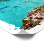 ミロカラフルスギリシャパノラマビュー ポスター (角)