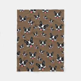 ミロザボストンテリア フリースブランケット