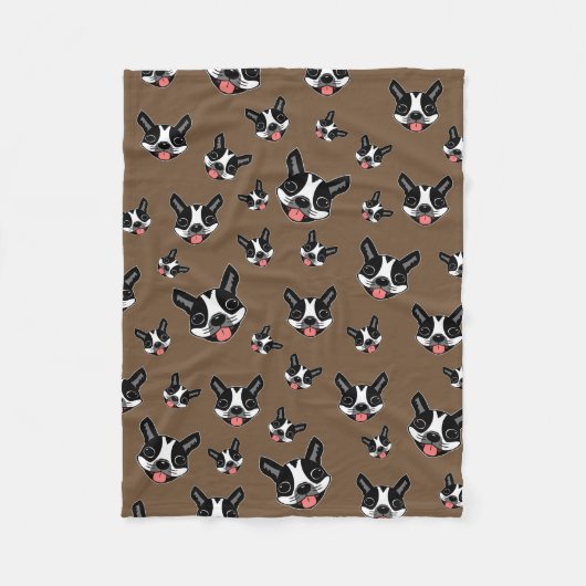 ミロザボストンテリア フリースブランケット (正面)