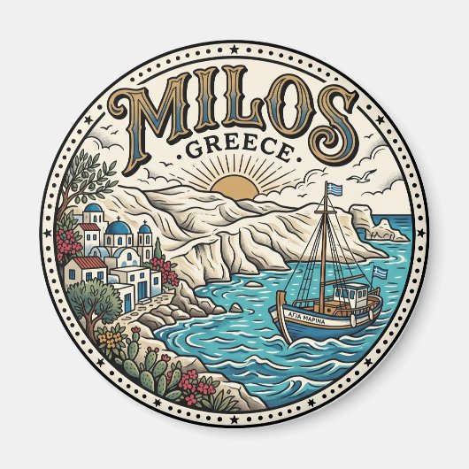 ミロス島 ギリシャ マグネット (正面)