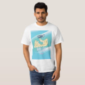 ミロス島 ギリシャ 島 地図 トラベル ポスター アート Tシャツ (正面フル)