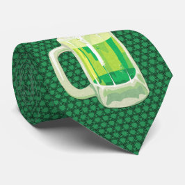 ミロデールセントパトリックのブラックオングリーンメンズタイ ネクタイ