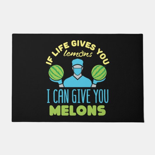 ミロンおもしろいにもしする与えプラスチック製外科医 ドアマット (正面)