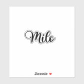 ミロ名 – 手書き書道 シール (シート)