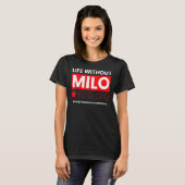 ミロ退屈でない人生は言うことをお勧めしない Tシャツ (正面フル)