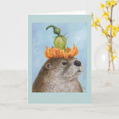 ミロ・ダビデ川のオッターカード カード (黄色い花)