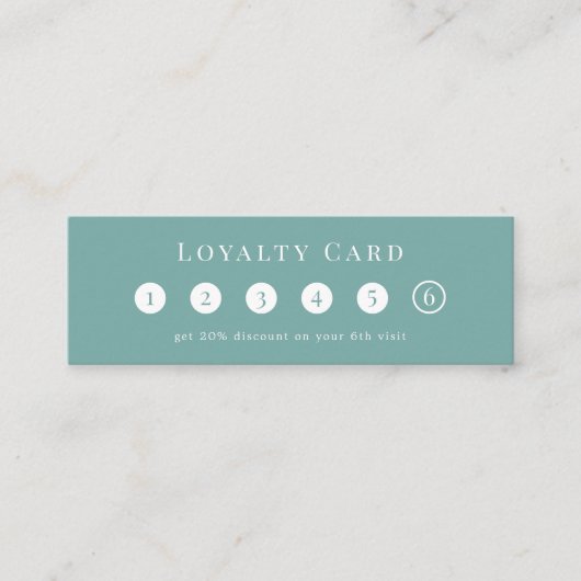 ミンエレガントトホワイトシンプル6パンチプロフェッショナル ロイヤリティカード (正面)