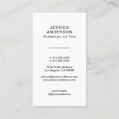 ミンエレガントトホワイト金ゴールド 名刺 (裏面)