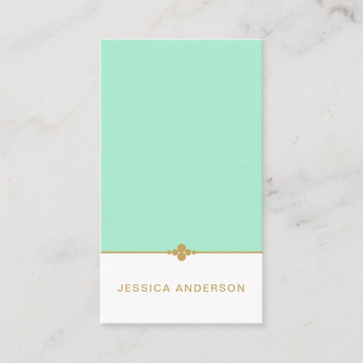 ミンエレガントトホワイト金ゴールド 名刺 (正面)