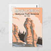 ミンガン諸島ナショナルパークリザーブヴィンテージ ポストカード (正面/裏面)