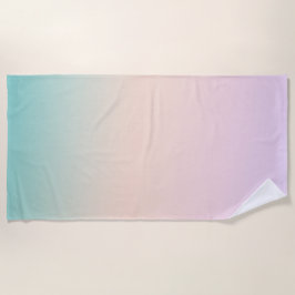 ミンガーリートピーチ薄紫ピングラデーションク ビーチタオル